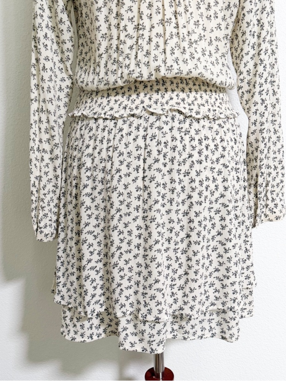 Rails Jasmine Ditsy Floral Smocked Waist Layered Mini Dress - Picture 9 of 15